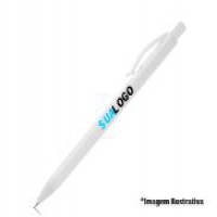 Caneta Personalizada Plástica LANA WHITE BRANCA